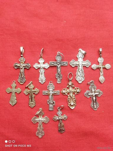Крестики Серебряные, нательные,925,