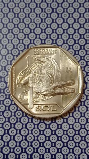 Перу 1 соль 2017 крокодил