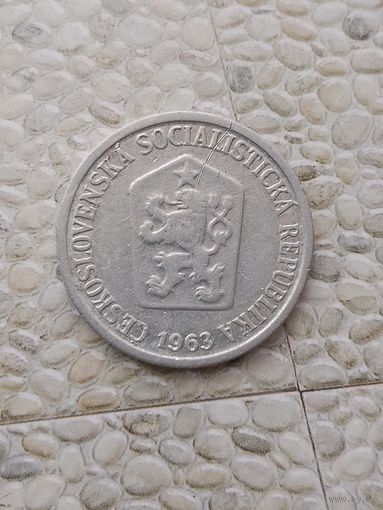 10 геллеров 1963 года Чехословакия. Социалистическая Республика. Монета пореже.