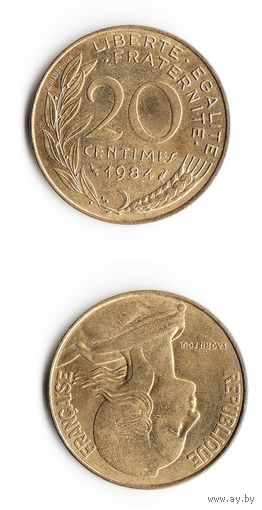 20 сантимов Франция 1984 год