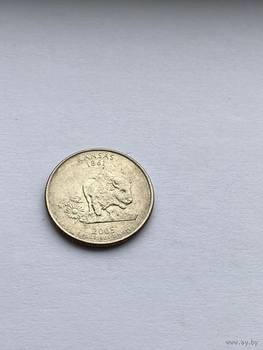 25 центов 2005 г. Канзас, США
