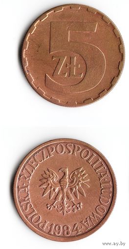 5 злотых Польша 1984 года