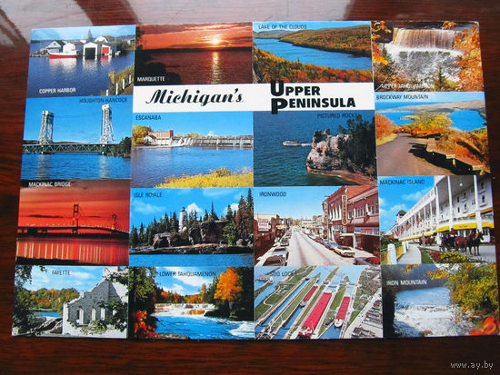 С005-3043 Открытка Michigan Upper Peninsula США Конец 1990-х – начало 2000-х Чистая