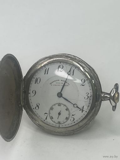 Карманные часы серебро Джакот Локл G.Jacot Locle На ходу
