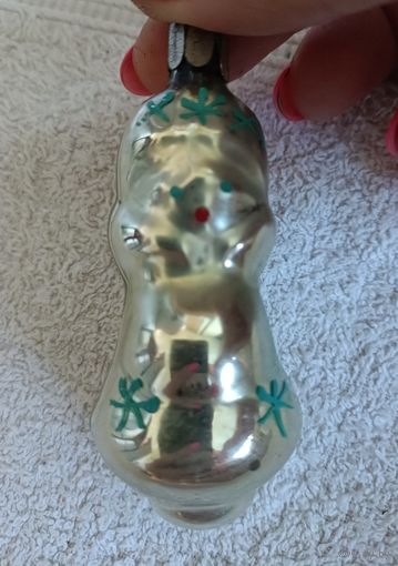 Ёлочная игрушка, стекло, амальгама, снегурочка, девочка