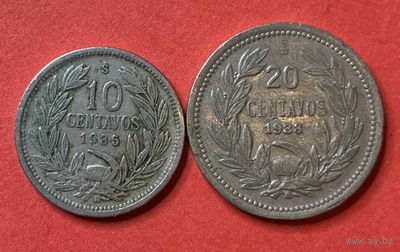 Чили, 2 монеты