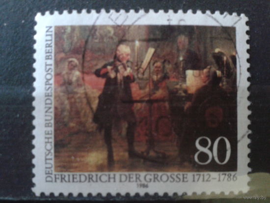 Берлин 1986 король Фридрих Великий, живопись Михель-1,7 евро гаш.