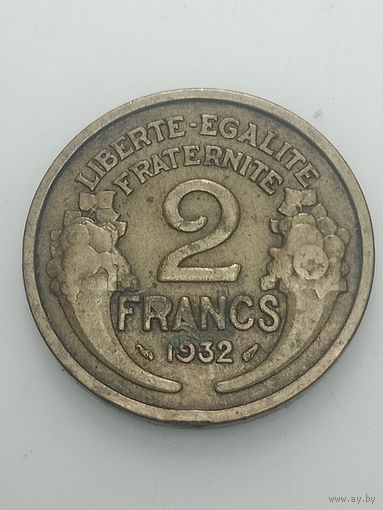 Франция 2 франка 1932 года .