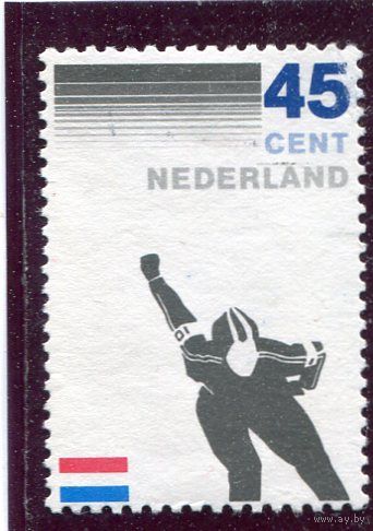 Нидерланды. 100 лет королевской конькобежной федерации. Конькобежец