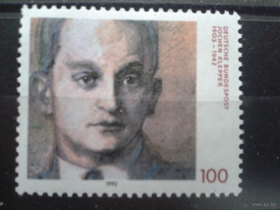 Германия 1992 писатель** Михель-2,0 евро