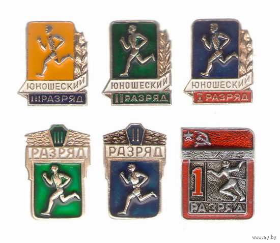 Разряды спортивные юношеский и взрослый (полный набор)