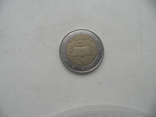 2 евро Германия 2007 50 лет подписания Римского договора.(02).С рубля.