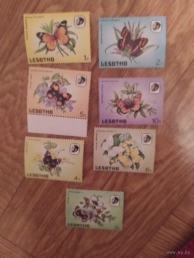 Лесото серия марок 1984 г. Бабочки