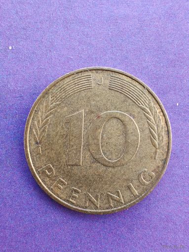 Германия ФРГ 10 пфеннигов 1990 J