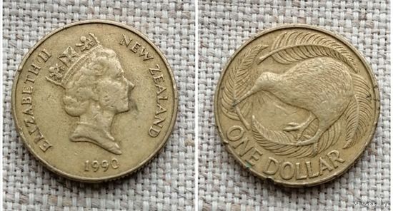 Новая Зеландия 1 доллар 1990 / Птицы / Киви //FA