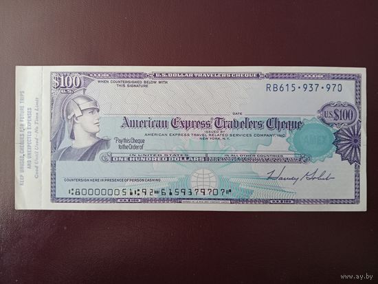 США Дорожный чек 100 долларов Американ Экспресс 1993