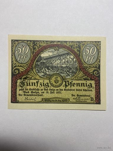 50 пфеннингов (нотгельды) г. Германия.-1012