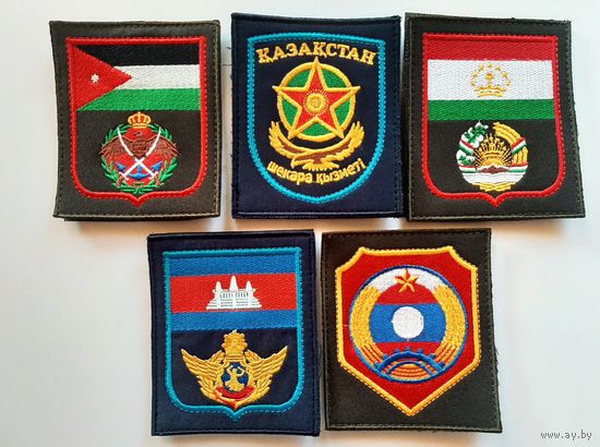 5 шевронов на липучке из 5 стран