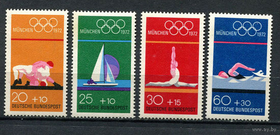 ФРГ - 1972 - Летние Олимпийские игры - [Mi. 719-722] - полная серия - 4 марки. MNH.  (LOT Db38)