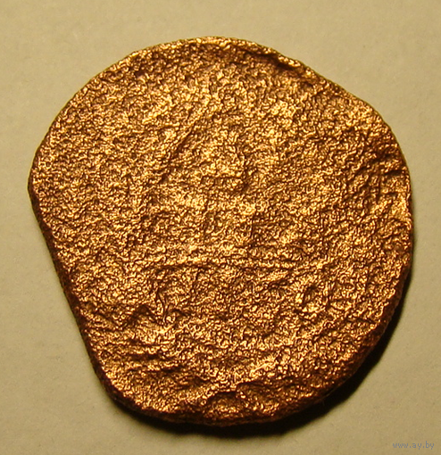 Денга  1750 (на аверсе нет большой короны , гурт  несетчатый)