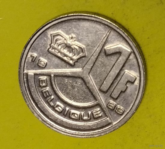 Бельгия 1 франк 1989