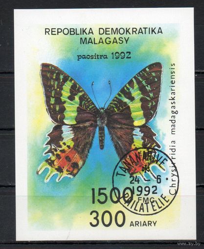 Бабочки Мадагаскар 1992 год 1 блок