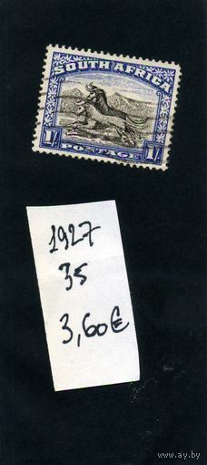 ЮЖНАЯ АФРИКА, 1927 ФАУНА ,  1м  (на "СКАНЕ" справочно приведенеы номера и цены по Michel)