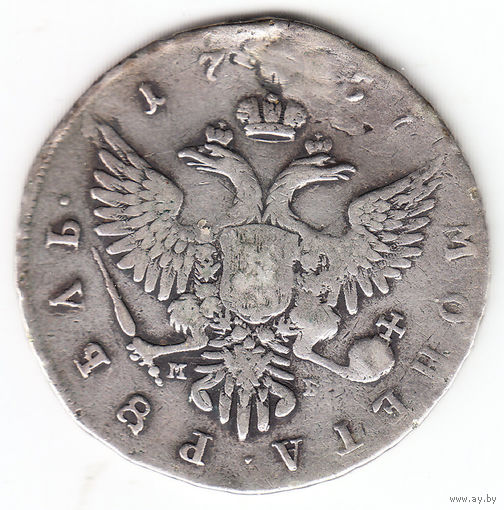 Рубль 1757г ммд , реставрация