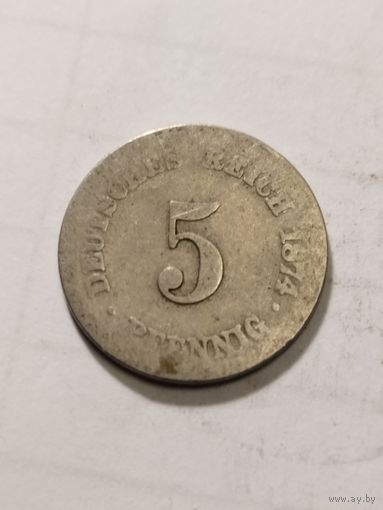 Германия 5 пфенинг 1874