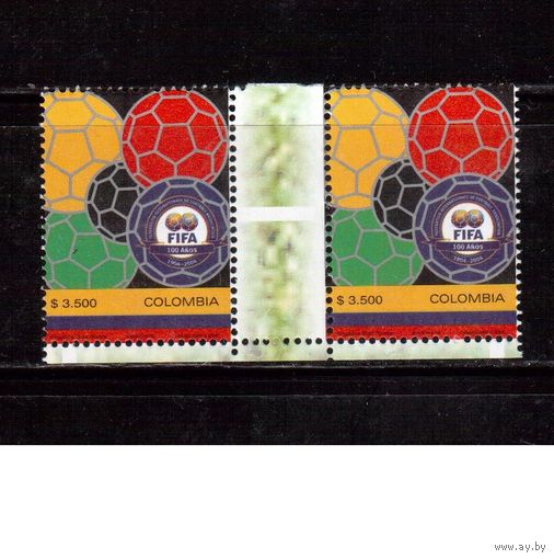 Колумбия-2004  (Мих.2330) , ** , Спорт,Футбол, Пара