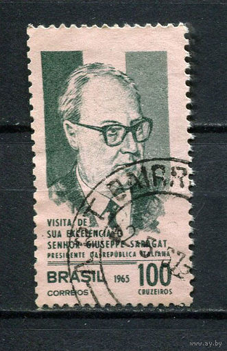 Бразилия - 1965 - Визит президента Италии - [Mi. 1088] - полная серия - 1 марка. Гашеная.  (Лот 32CG)