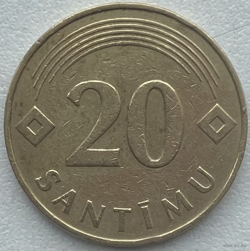 Латвия 20 сантимов 1992 г.