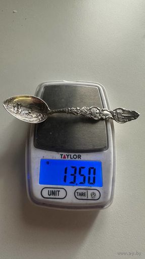 Винтажная ложка, Филадельфия США, Серебро 925 пробы