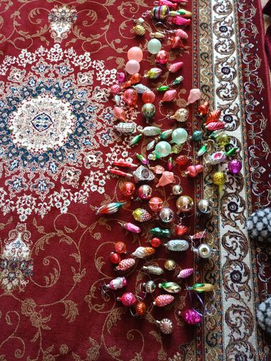 Стеклянные елочные игрушки СССР