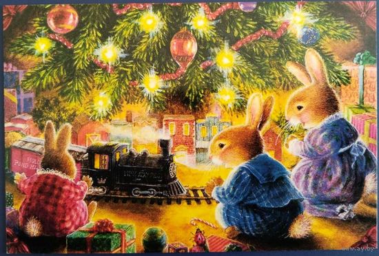 Новогодняя открытка. Сьюзен Уилер. Россия. 2017 г.