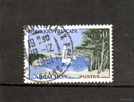 Франция.Ми-1366. Аркашон. Яхта. Серия: туризм. 1961.