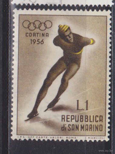 Зимние Олимпийские игры - Кортина-д'Ампреццо, 1956, Италия 1955 Сан-Марино 1955 год лот 5  ЧИСТАЯ