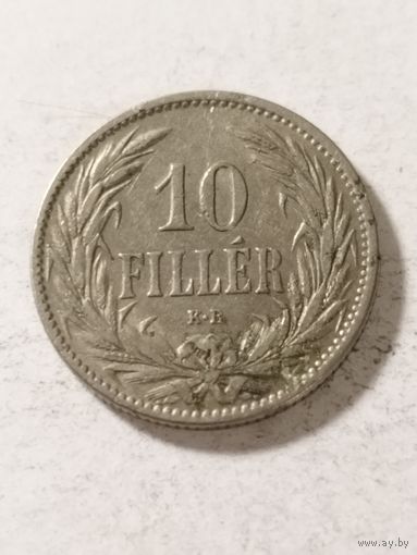 Венгрия 10 филлер 1895