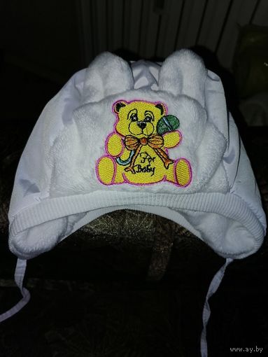 Зимняя шапочка до 1 года, очень теплая, унисекс