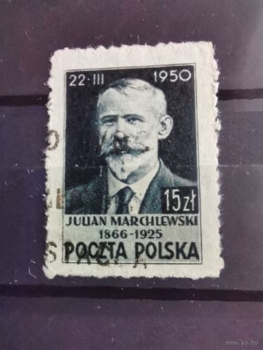 Польша 1950г. 25-я годовщина со дня смерти Юлиана Мархлевского, 1866-1925. марки Польши, полная серия