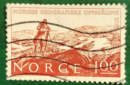 Норвегия 1973. 200 лет Географическое службы Норвегии