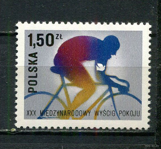 Польша - 1977 - Велосипедист - [Mi. 2503] - полная серия - 1 марка. MNH.  (Лот 99Gh)-T2P50