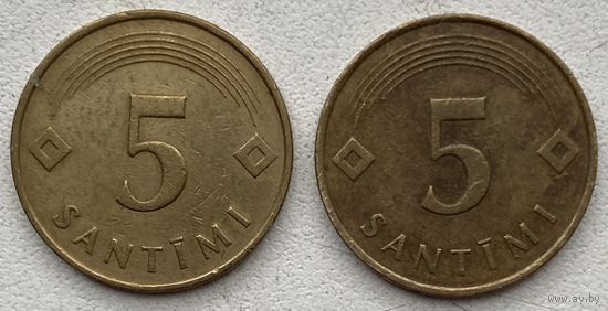 Латвия 5 сантимов 1992 г. Цена за 1 шт.