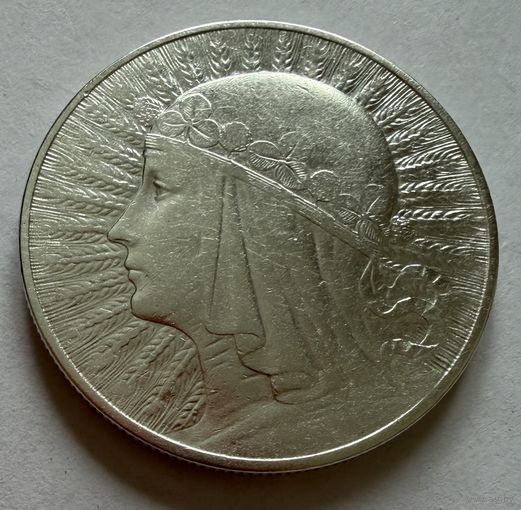 10 злотых 1933 г.  Польша.  Ядвига.  Серебро