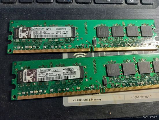 Оперативная память ОЗУ 2шт Kingstone (DDR2, 1Gb)