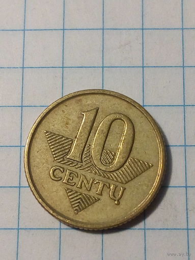 10 центов Литва 2007 год