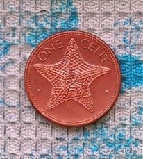 Багамские острова 1 цент 2004 года, UNC. Морская звезда.