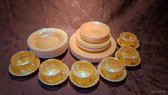 Фарфоровый Сервиз на 6 персон ,70-е годы,USA,Anchor hocking