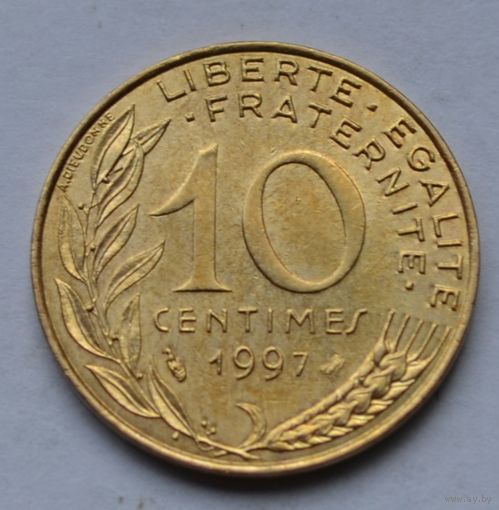 Франция, 10 сантимов 1997 г.