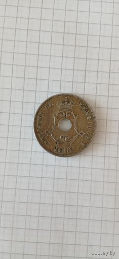 25 сантим Бельгии 1909